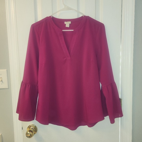 J Crew Fuchsia Blouse, pink purple, size S - Picture 5 of 7